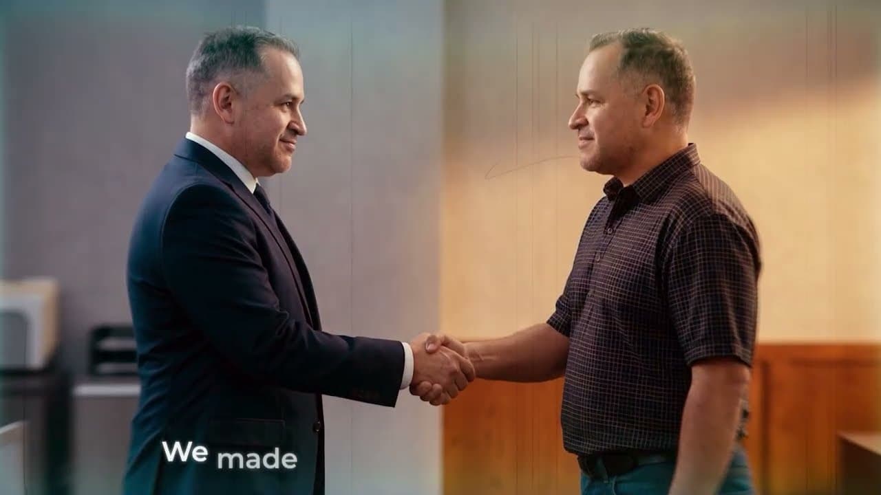 VT — The Deal (Herland) — Meta concept: a real-estate agent meets her own virtual twin in a dual-character handshake. Two-of-the-same-character composited into a single shot.